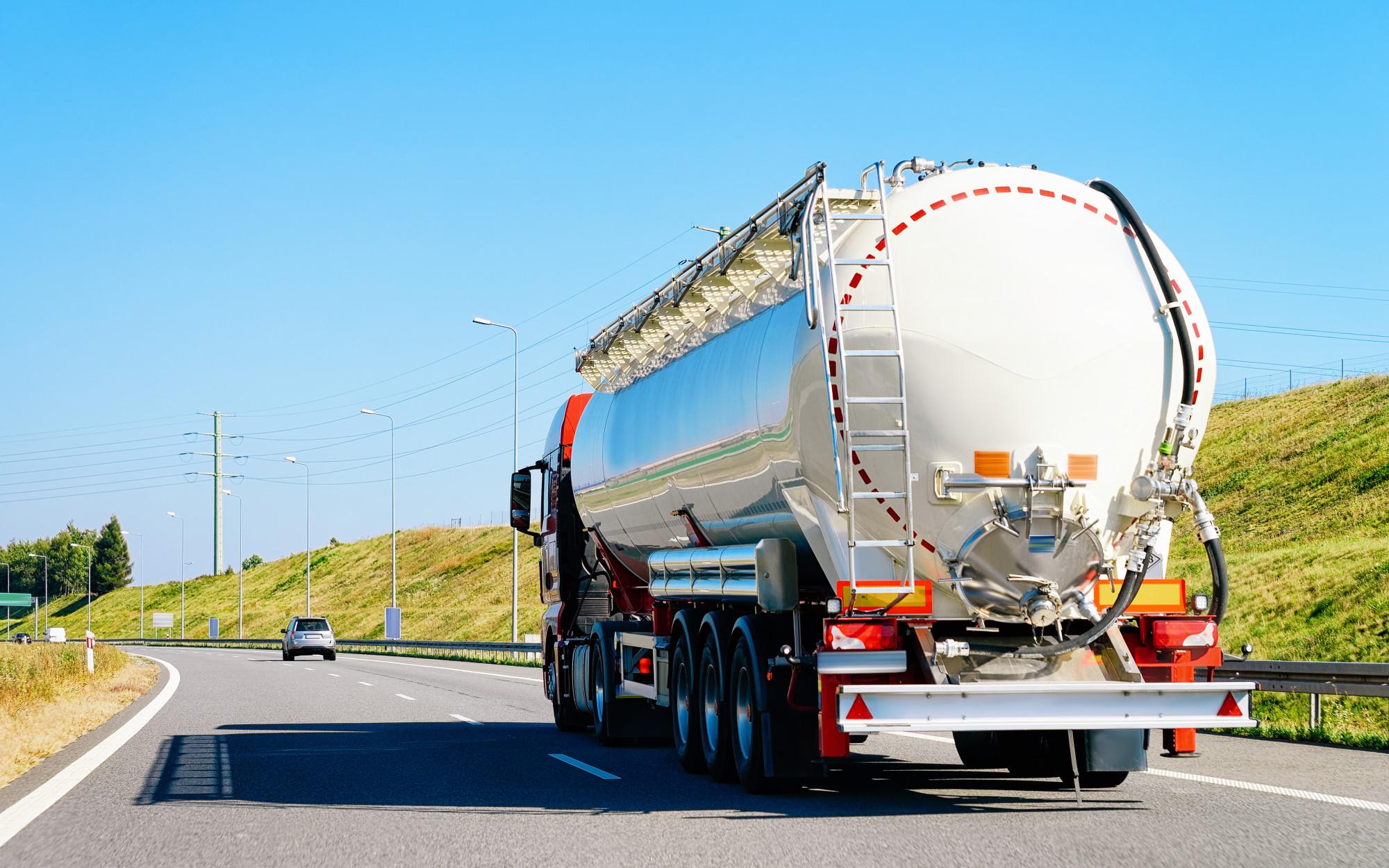 fuel truck on the road